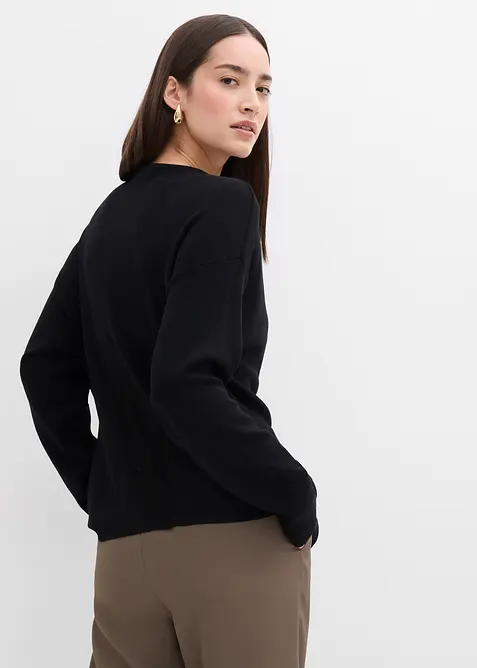 Taillierte Strickjacke aus Viskose-Mix, bonprix