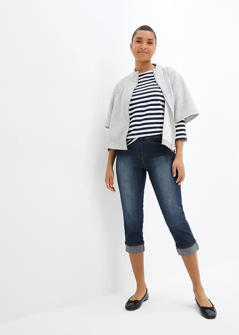 Jean Slim, taille mi-haute, coton, bonprix