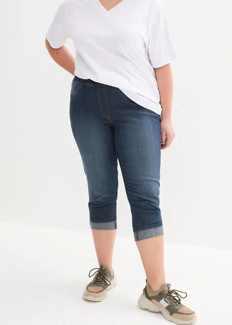 Jean Slim, taille mi-haute, coton, bonprix