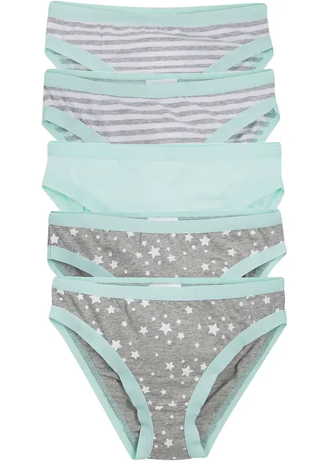 Lot de 5 slips avec coton doux, bonprix