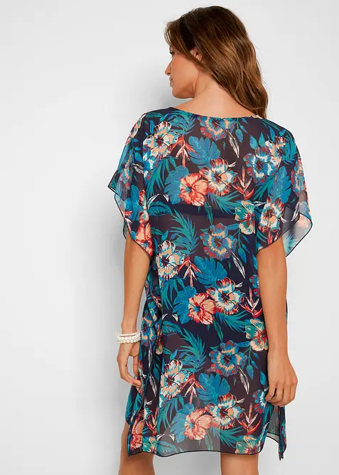 Lange Strandtunika aus leichtem Chiffon, bonprix