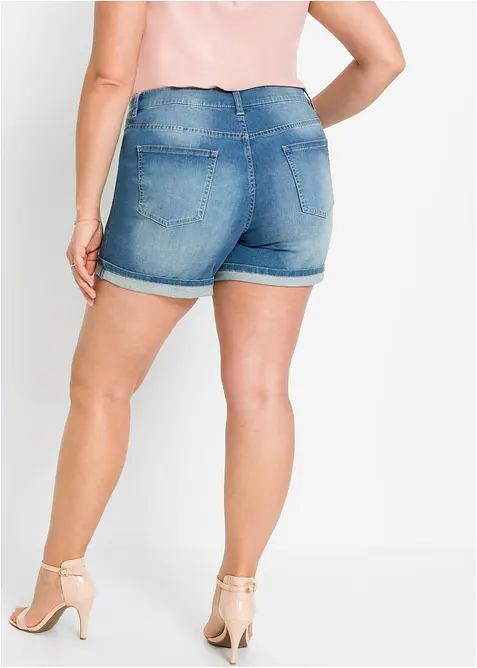 Jeansshorts Mid Waist mit Verzierung, bonprix