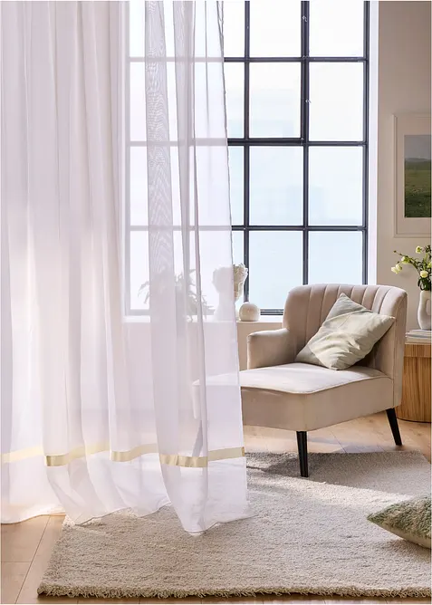 Store voilage avec ruban satin, bonprix