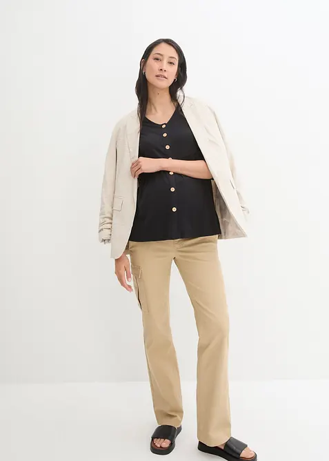 2-in-1 Umstandsshirt und Stillshirt aus Bio-Baumwolle, bonprix