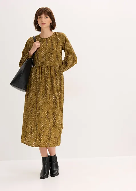 Robe midi en satin fluide, bonprix