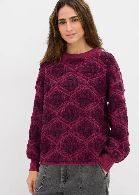 Pull en maille boxy, bonprix