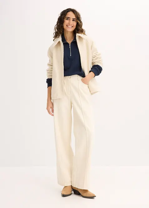 Oversize-Sweatshirt mit Reißverschluss, bonprix