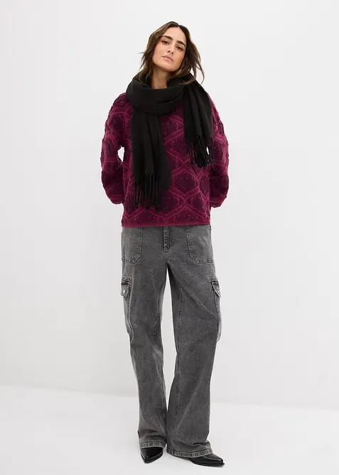 Pull en maille boxy, bonprix