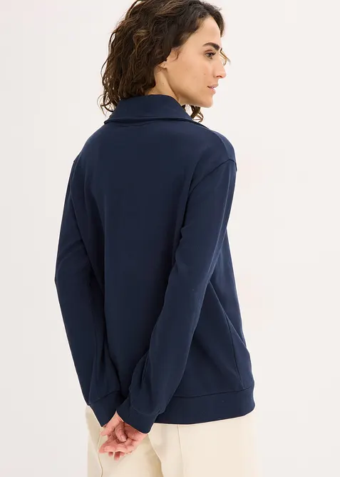 Oversize-Sweatshirt mit Reißverschluss, bonprix