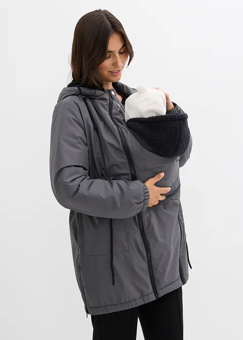 Parka de grossesse et de portage doublée sherpa, bonprix