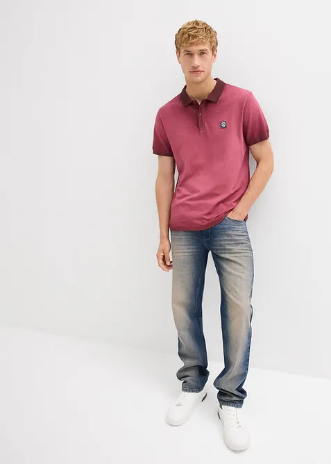 Polo en maille piquée à l’aspect délavé, bonprix