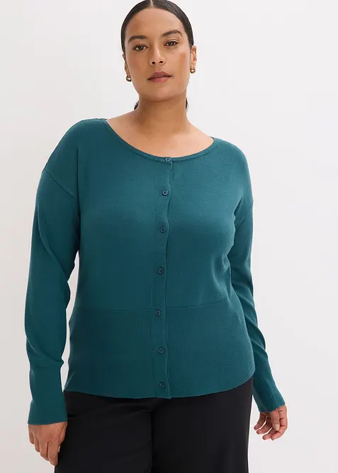 Feinstrickjacke aus fließendem Viskose-Mix, bonprix