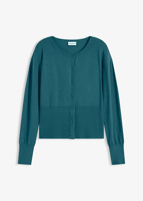 Feinstrickjacke aus fließendem Viskose-Mix, bonprix