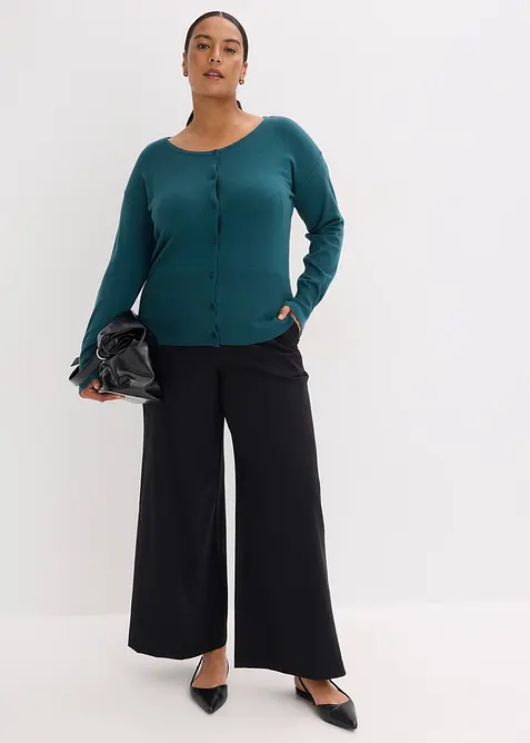 Feinstrickjacke aus fließendem Viskose-Mix, bonprix