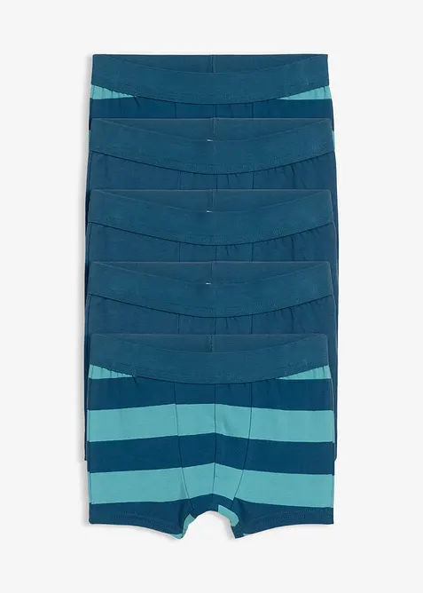 Boxershorts mit weicher Bio-Baumwolle (5er Pack), bonprix