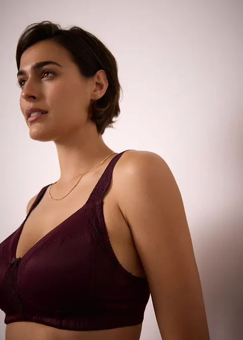 Soutien-gorge grand maintien sans armatures, bretelles rembourr&eacute;es, bonprix