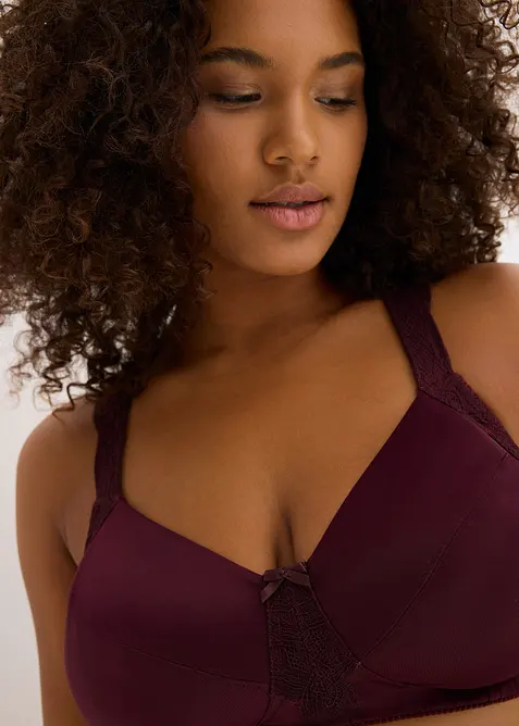 Soutien-gorge grand maintien sans armatures, bretelles rembourr&eacute;es, bonprix