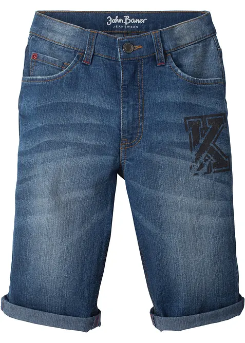 Bermuda en jean extensible, slim, bonprix