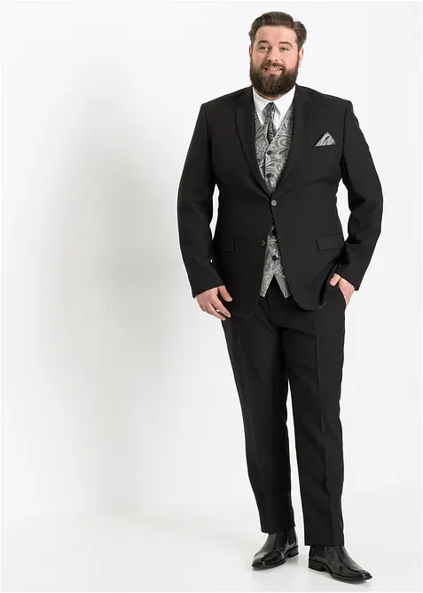 Costume 5 pièces avec gilet et cravate, Regular, bonprix