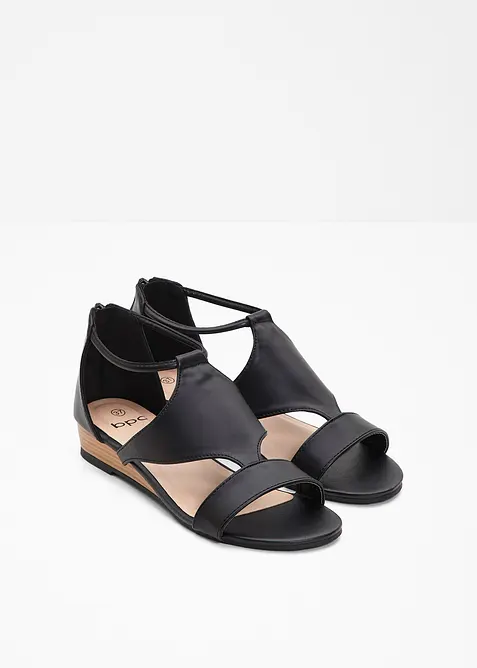 Keilsandaletten mit Reißverschluss, bonprix