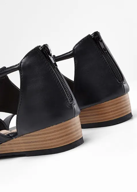 Keilsandaletten mit Reißverschluss, bonprix