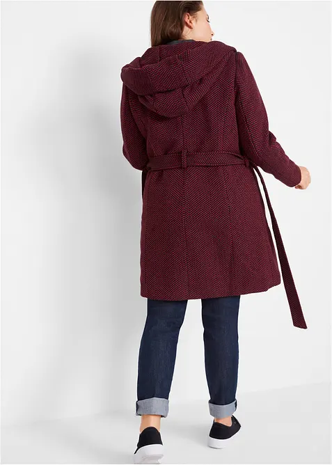 Manteau court en laine m&eacute;lang&eacute;e, bonprix