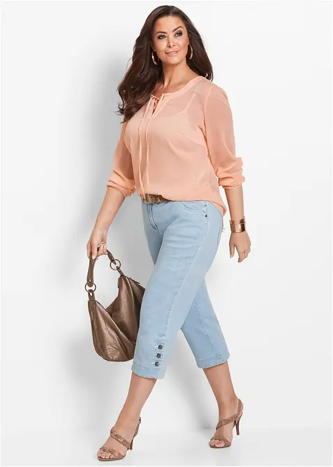 Jean corsaire, taille mi-haute, bonprix