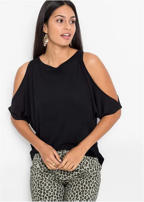 Cold-Shoulder-Shirt aus Viskose, bonprix