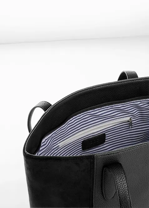 Großer Shopper im Materialmix, bonprix