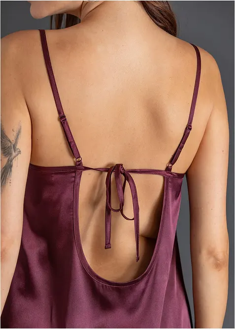 Satin Neglig&eacute; mit Glanzeffekt, bonprix