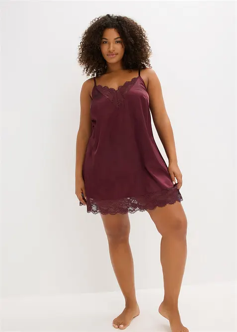 Satin Negligé mit Glanzeffekt, bonprix