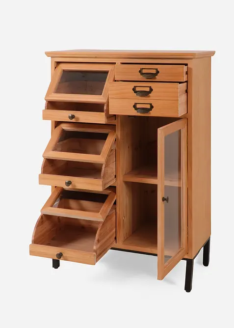 Armoire avec tiroirs d&rsquo;apothicaire, bonprix