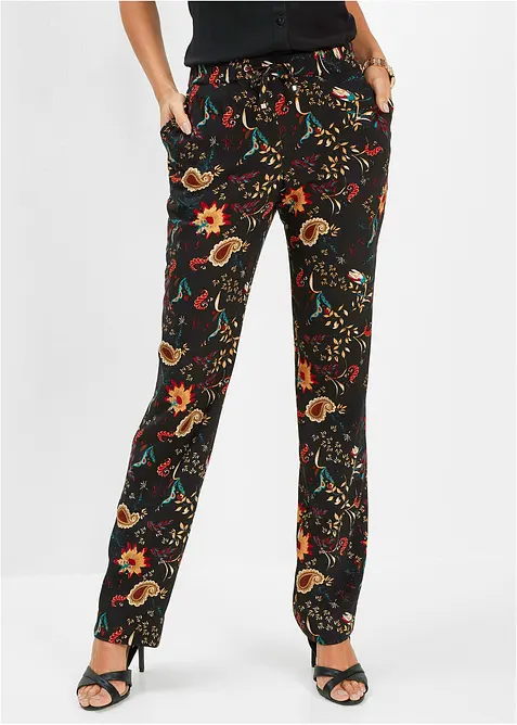 Pantalon taille élastiquée en viscose, bonprix