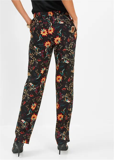 Pantalon taille élastiquée en viscose, bonprix