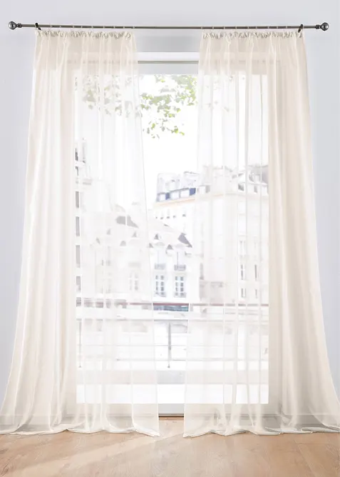 Gardinen aus leichtem Voile (2er Pack), bonprix