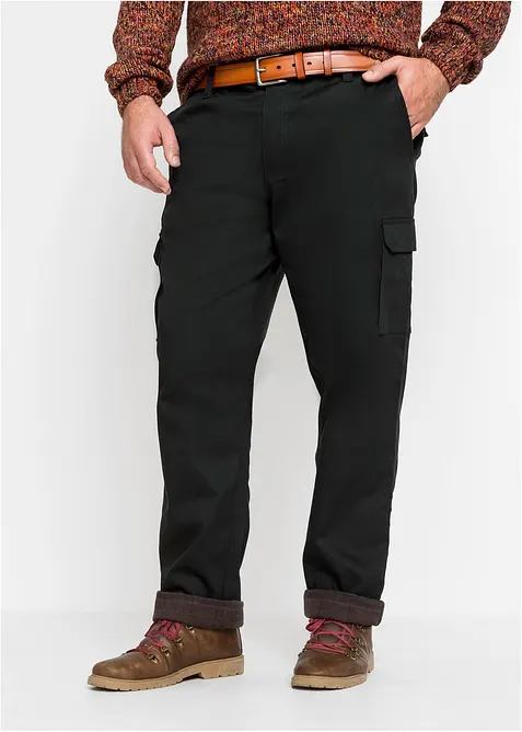 Pantalon cargo thermique regular, extensible, droit, bonprix