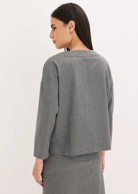 Tunika mit Fischgratmuster aus fester Ware, bonprix