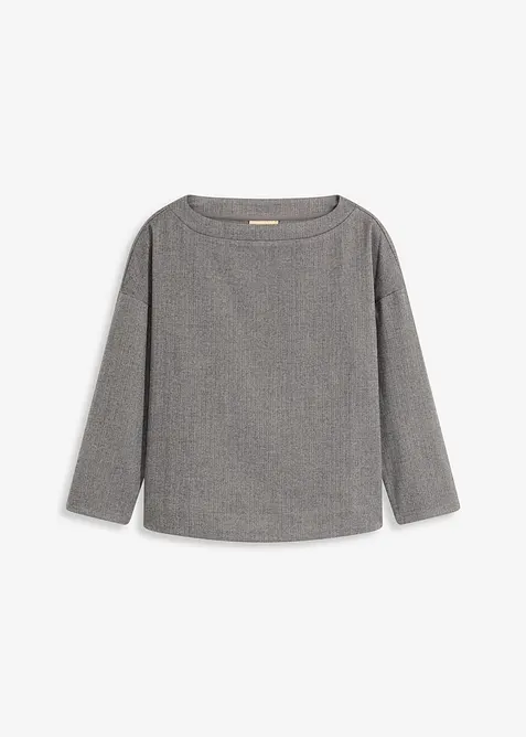 Tunika mit Fischgratmuster aus fester Ware, bonprix