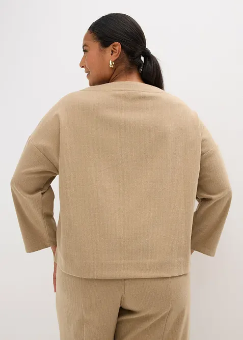 Tunique à imprimé chevrons en tissu épais, bonprix