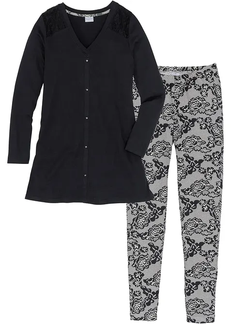Pyjama mit Leggings, bonprix