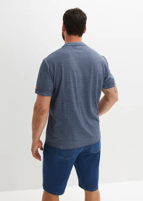 Polo aspect d&eacute;lav&eacute;, manches courtes, bonprix