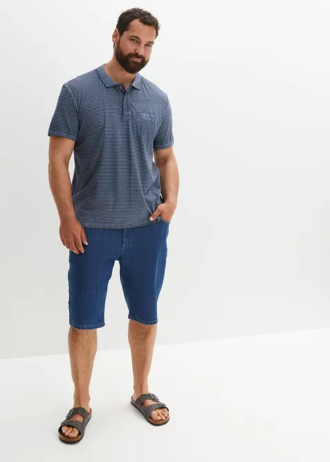 Polo aspect d&eacute;lav&eacute;, manches courtes, bonprix