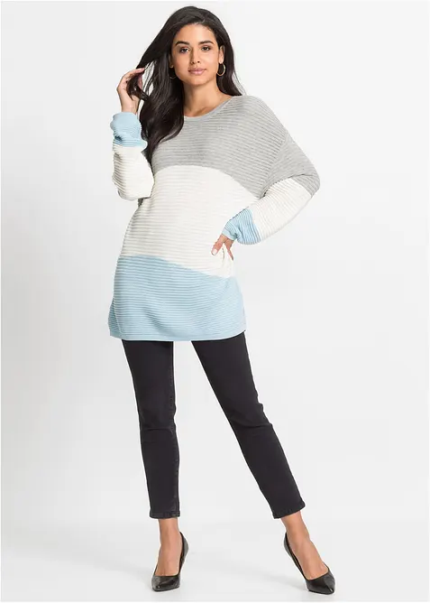 Longpullover mit Rippmuster, bonprix