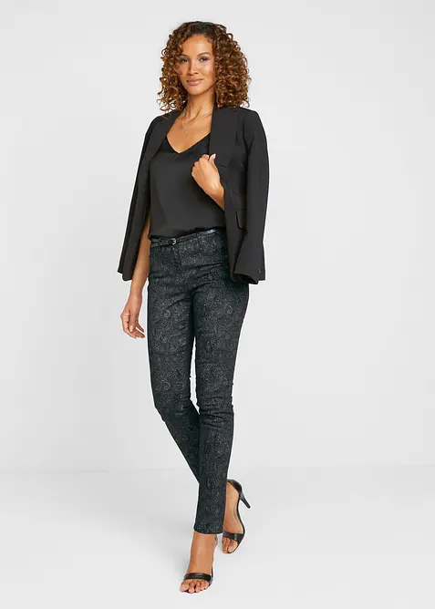 Twillhose mit edlem Druck, bonprix