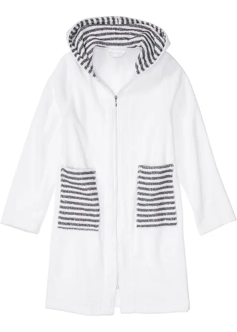 Frottee Bademantel aus Bio-Baumwolle mit Rei&szlig;verschluss, bonprix