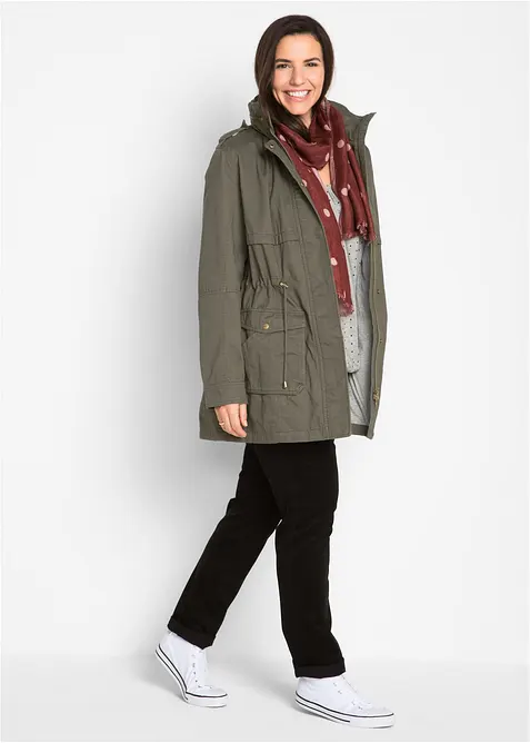 Baumwoll Parka mit Jerseyfutter, bonprix