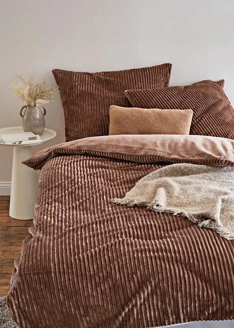 Wendbare Cashmere Touch Bettw&auml;sche in Cordoptik, bonprix