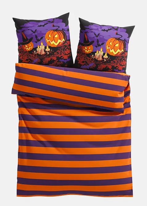 Bettw&auml;sche mit K&uuml;rbis Motiv, bonprix