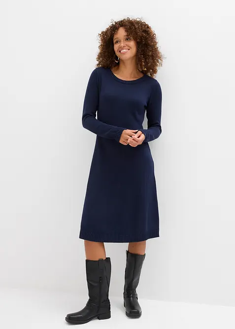 Strickkleid in ausgestellter Form, bonprix