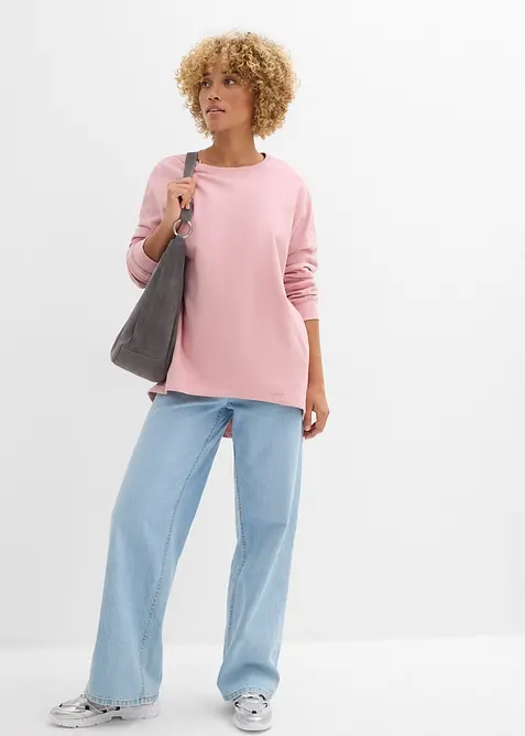 Oversize-Sweatshirt aus reiner Baumwolle, bonprix